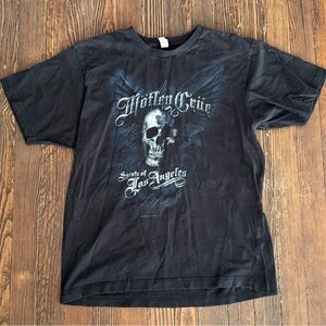 Motley Crue 2008 Concert Black Graphic Tee rock band